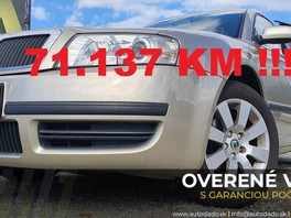 Škoda Superb 1,9TDI COMFORT=IBA 71TKM=OVERENÉ VOZIDLO S CERTIFIKÁTOM CARVERTICAL